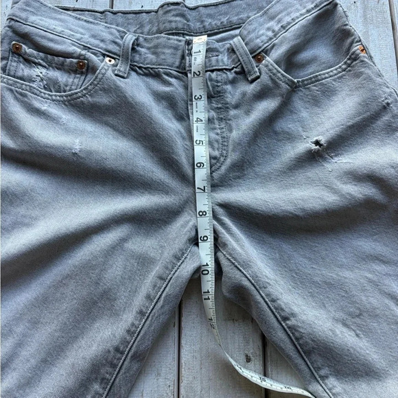 Levi’s, 501 ct, custom taper, gray, slight distressing, size 26 - Picture 6 of 13